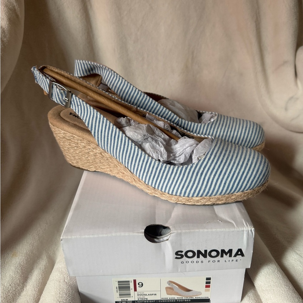 Sonoma women’s striped wedges